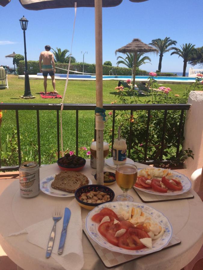 Sea & Pool View Garden Apartment Las Palmeras Nerja Bagian luar foto