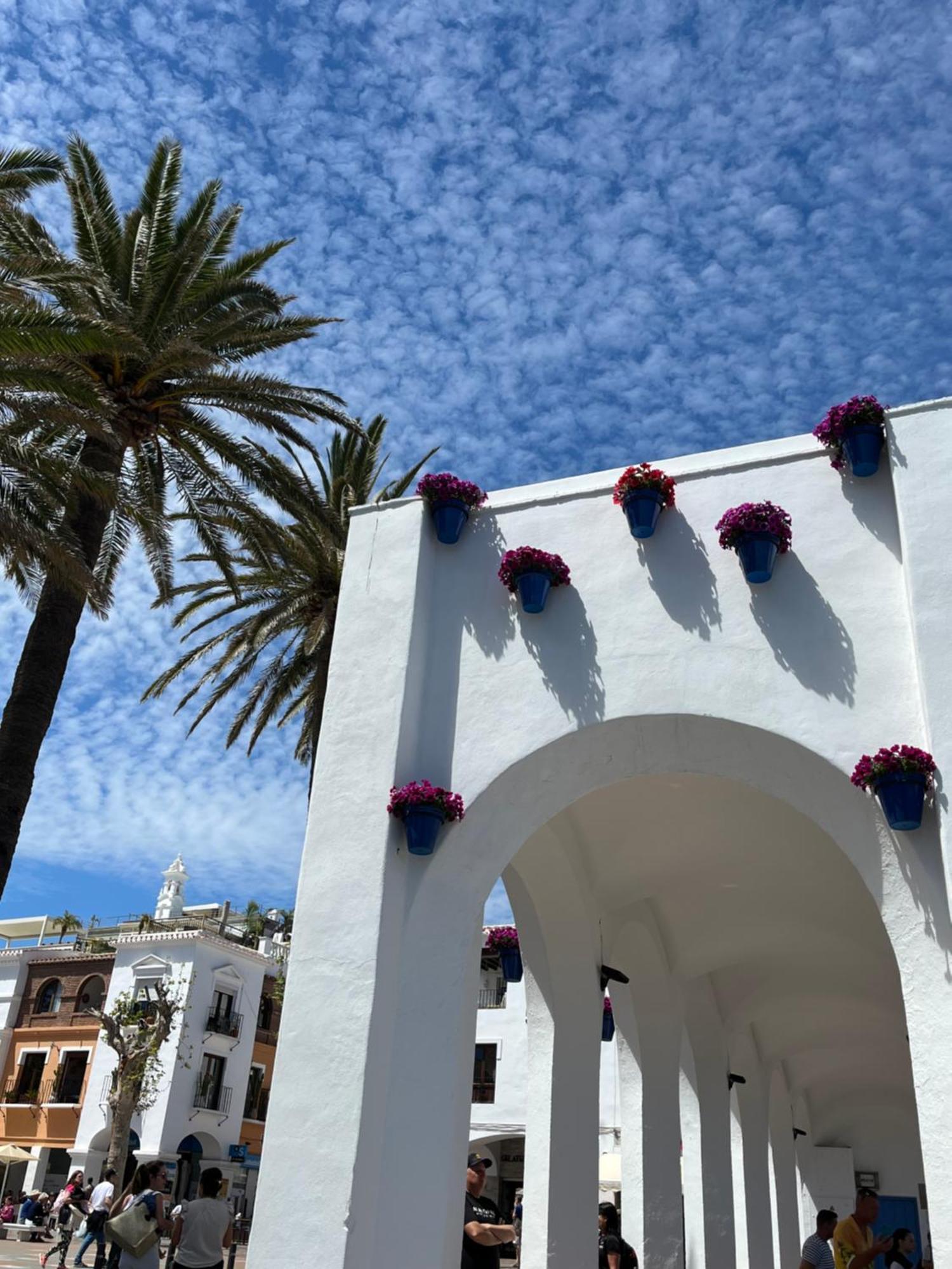 Sea & Pool View Garden Apartment Las Palmeras Nerja Bagian luar foto